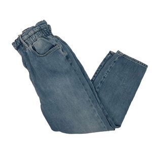 FRAME Elastic Waist Jeans in Meridian Straight Leg Size Medium